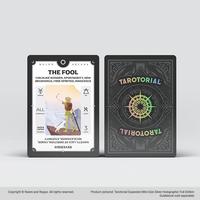 Tarotorial Expanded SILVER HOLO MINI Tarot Training Deck - Expanded Edition Rider Waite Smith Learning Minor Arcana Major Arc...