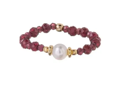 Alisia Bellissimo Anello Con Perle Autentiche E Granato Al5185.01.029.D - Circuito: 57 Mm