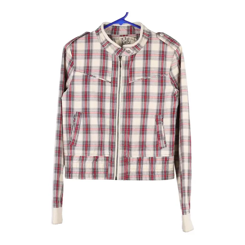 Pull & Bear Checked Jacket - Small Multicoloured Cotton