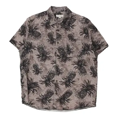 Tricots Raphael Graphic Patterned Shirt - XL Brown Cotton Blend