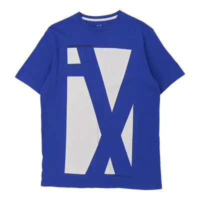Armani Exchange Graphic T-Shirt - Small Blue Cotton | Size: small
