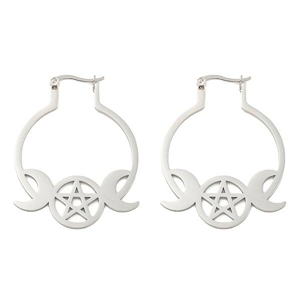 Tarnish Resistant 304 Stainless Steel Hoop Earrings for Women