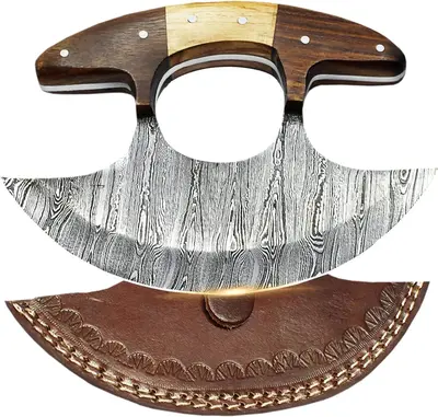 SHARDBLADE Alaskan Ulu Knife with Sheath, Handmade 5.8\