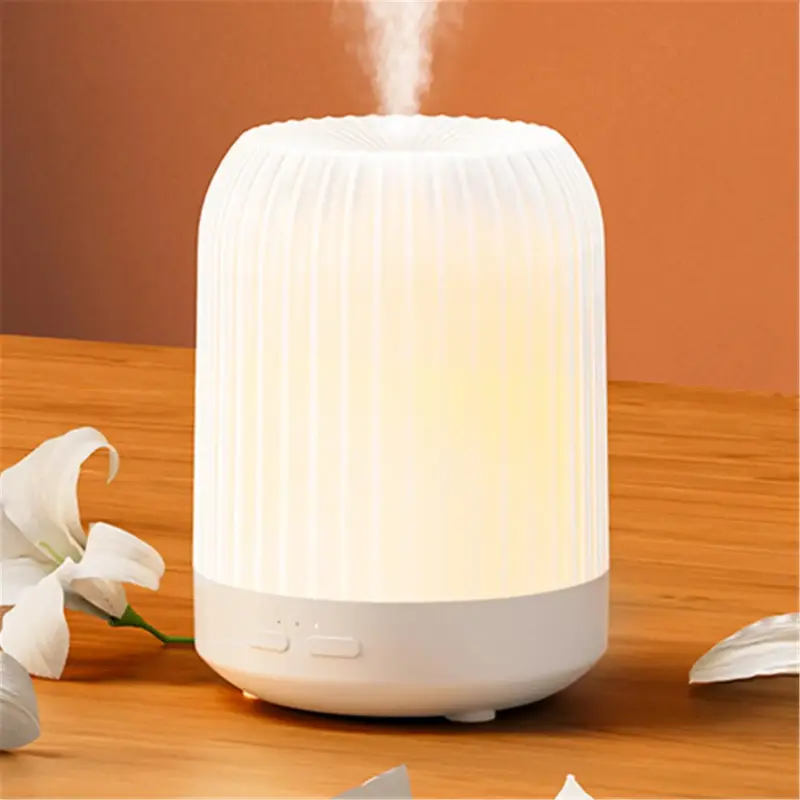 BUBPUP 250ML Essential Oil Diffuser, USB Powered 3-Timer Humidifier, Natural Home Fragrance Aroma Diffuser with 7 LED Color C...