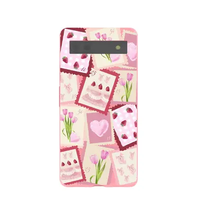 Bubblegum Pink Love Letters Google Pixel 6a Case