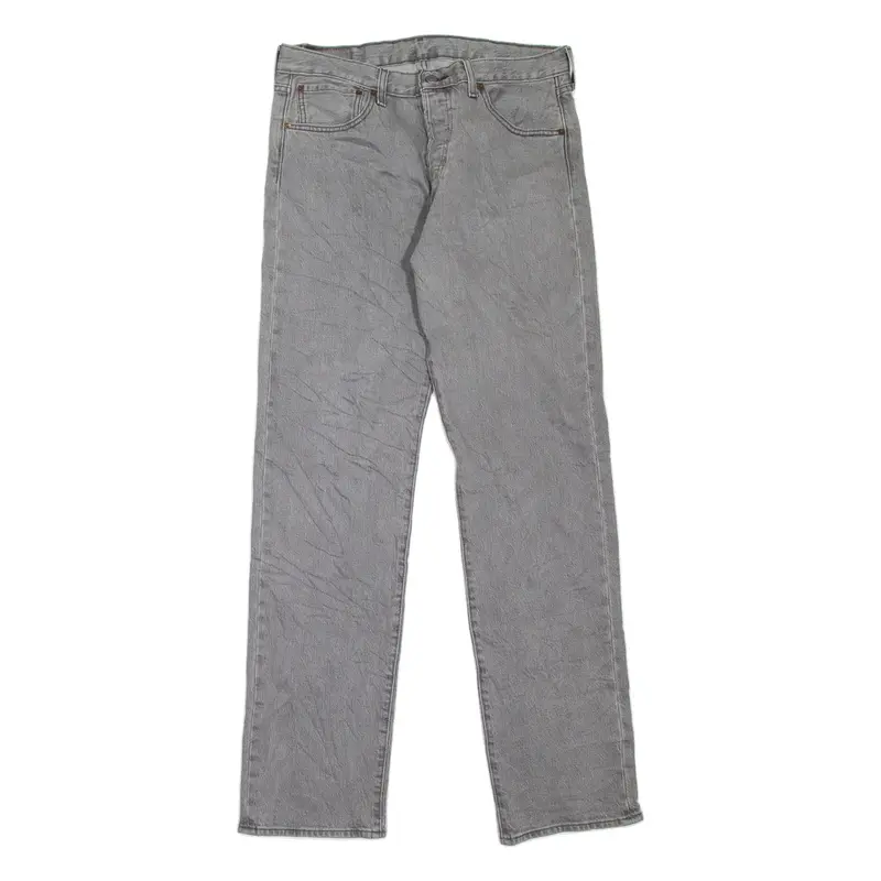 LEVI'S 501 Jeans Mens Grey Regular Straight W33 L34