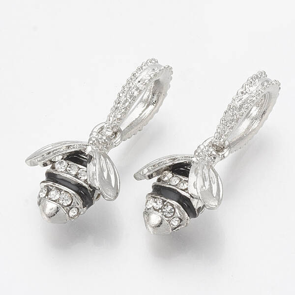 Alloy Rhinestone European Dangle Charms