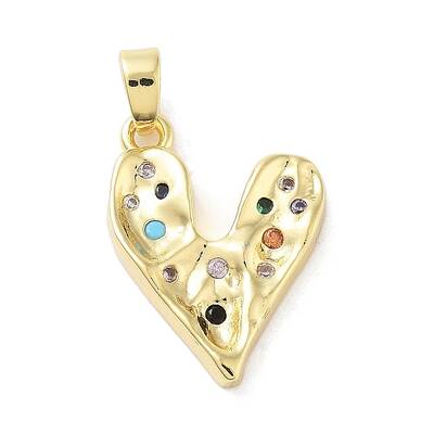 Brass Micro Pave Cubic Zirconia Pendants