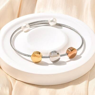 304 Stainless Steel Twist Rope Shape Bangles