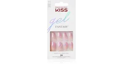 KISS Gel Fantasy Ready to Wear Gel False Nails Winter Sparks 24 pieces