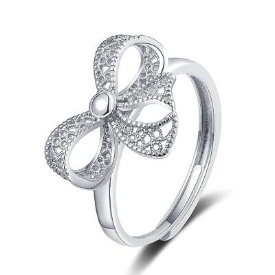 Bowknot Brass Adjustable Rings for Women