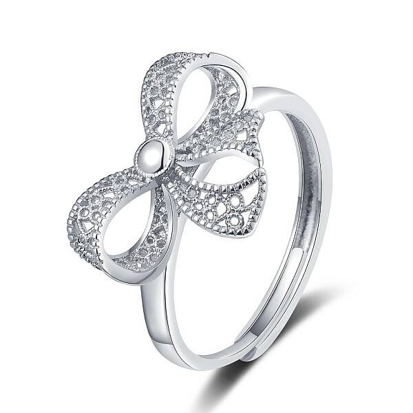 Bowknot Brass Adjustable Rings for Women