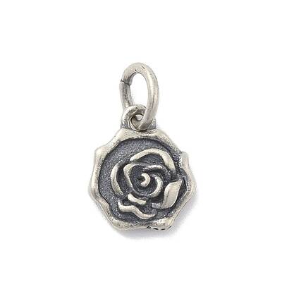 925 Sterling Silver Flower Charms with Jump Rings and 925 Stamp