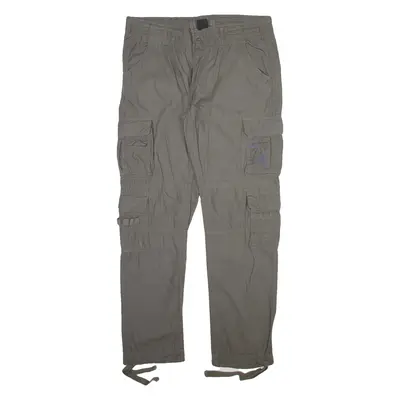 BRANDIT Cargo Mens Trousers Grey Regular Straight W38 L33