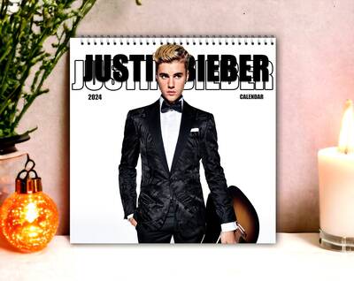 Justin Calendar, Bieber 2024 Wall Calendar, Celebrity Calendar 2024