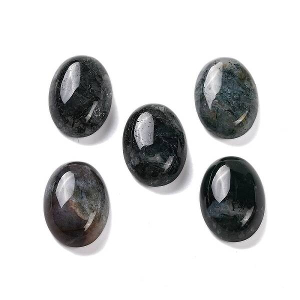 Natural Moss Agate Cabochons