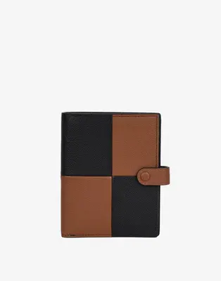Luxe Traveler's Wallet with Coin Pocket | Color: Cognac Check