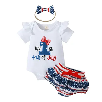 Baby Girl Romper 4th of July Independence Day Infant Jumpsuit Shorts Outfit Pants Clothing Sets Clothing Babygirl Clothes Pro...