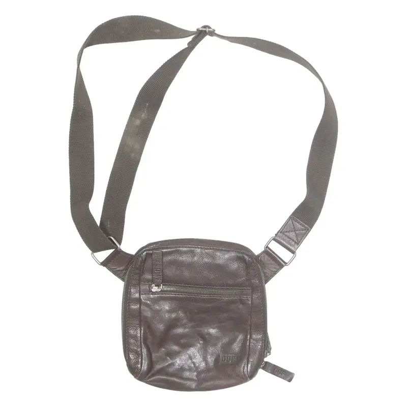 GGF Mens Crossbody Bag Brown Leather