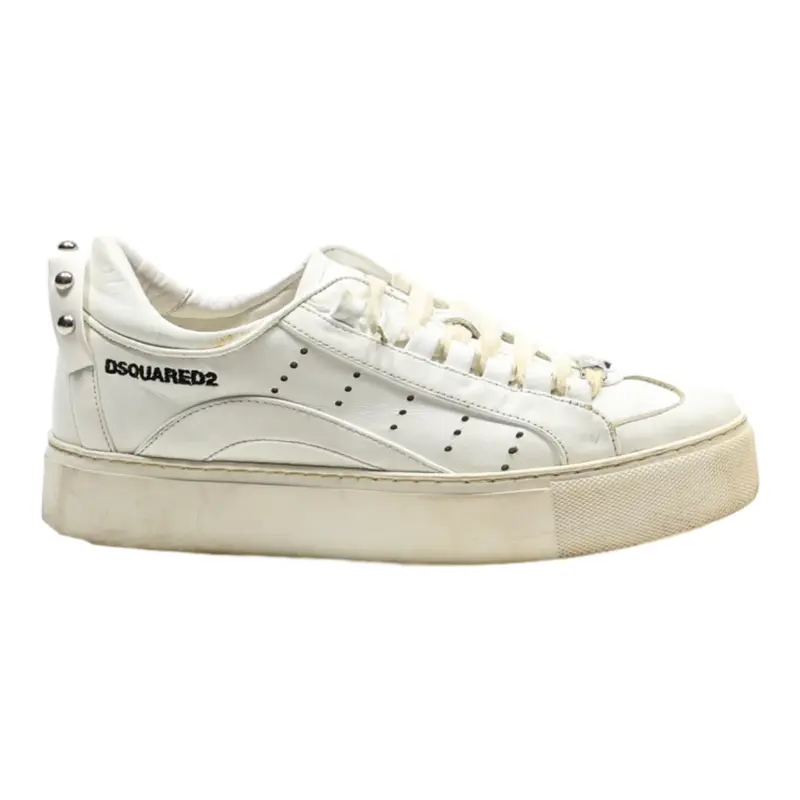 DSQUARED2 Platform Trainers White Leather Womens UK 6