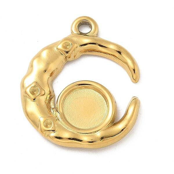 Ion Plating(IP) 304 Stainless Steel Pendant Cabochon Settings