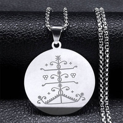 304 Stainless Steel Engraved Ogou Feray Veve Pendant Necklaces