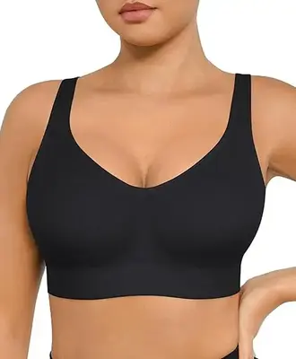 FeelinGirl Wireless Bras for Women Built-in Soft Cups no Underwire Bralettes flexible Straps Full Coverage Everyday Bras live...