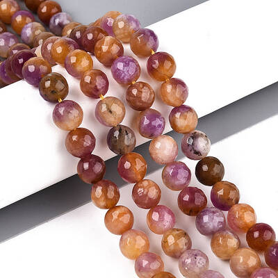 Dyed Natural White Jade Beads Strands