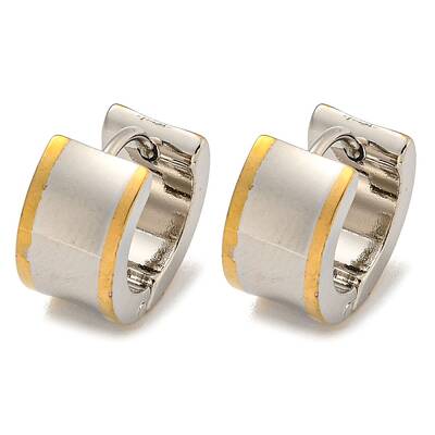 202 Stainless Steel Wide Band Hoop Earring