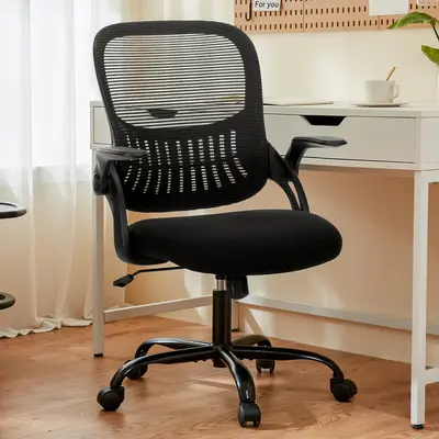 Furnest Furniture Indoor Furniture chairs Height Adjustable Office Computer Desk chair, Ergonomic Mid-Back Mesh Rolling Work ...