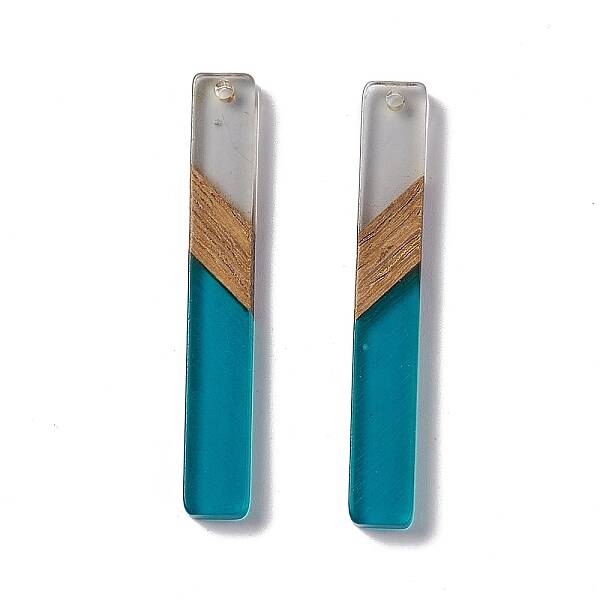 Transparent Resin & Walnut Wood Big Pendants