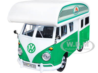 Volkswagen Type 2 (T1) Camper Van Green and White \
