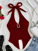 Women's Solid Color Tie Back Slim Tank, Lady Boho Chic Sleeveless Top for Summer, Women's Clothes for Daily Wear, Camisole, W...