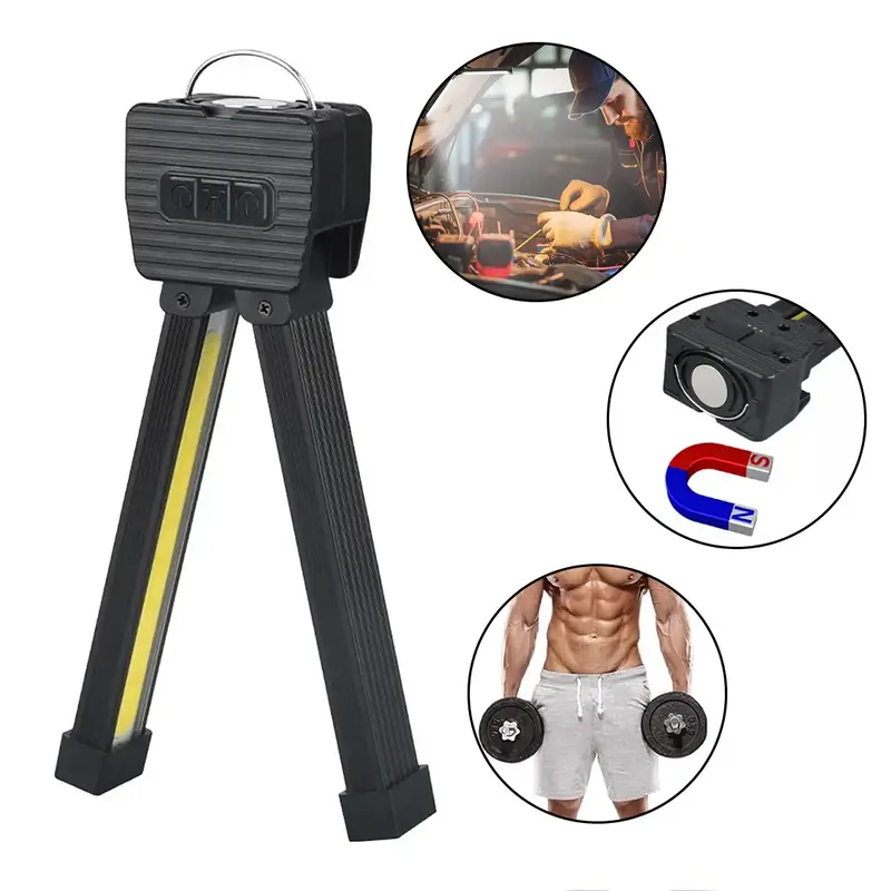 Gym Lamp for Young Posing - 7th Gear Dimming, Magnet LED Design，Portable Magnet LED Flashlight with 180 Degree Folding Magn...