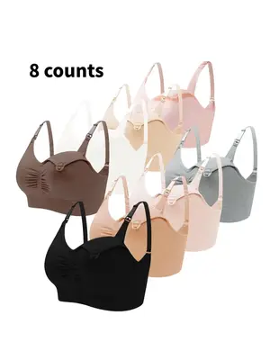 Solid Color Maternity Bra, Comfortable Breathable Maternity Bra, Multifunctional Fashionable Maternity Underwear for New Mom