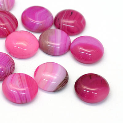 Dyed Natural Striped Agate/Banded Agate Cabochons