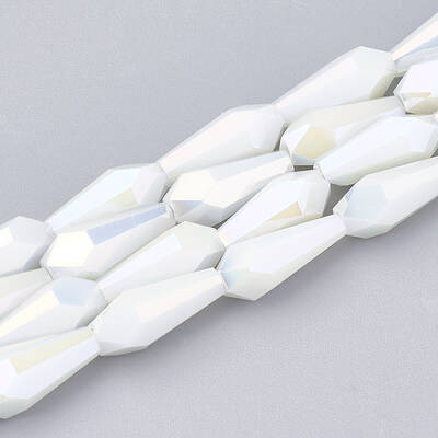 Electroplate Opaque Solid Color Glass Beads Strands