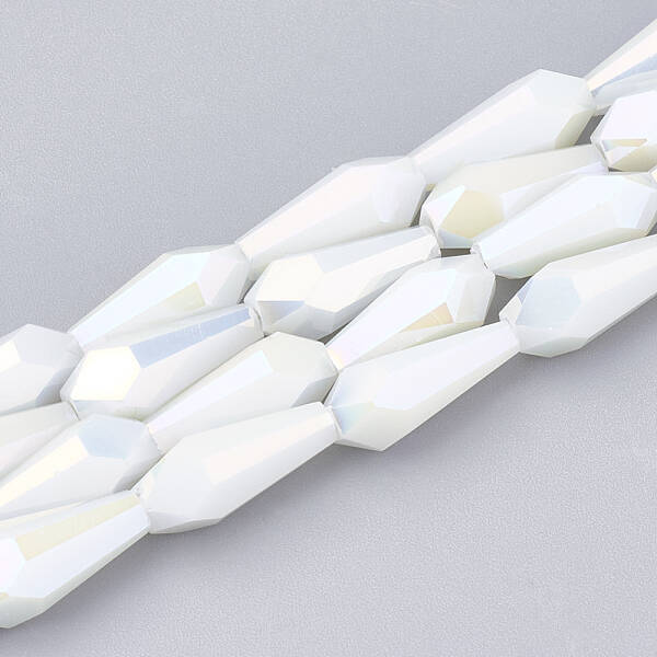 Electroplate Opaque Solid Color Glass Beads Strands