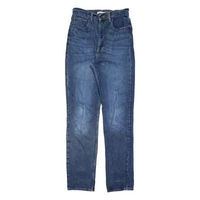 LEVI'S High Rise BIG E Womens Jeans Blue Slim Straight Stone Wash W27 L31