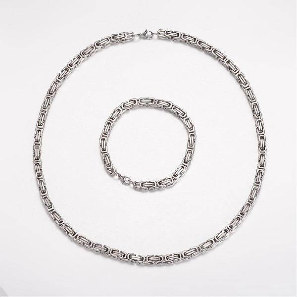 Tarnish Resistant 201 Stainless Steel Jewelry Sets