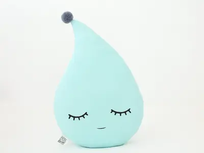 Mint Raindrop Pillow