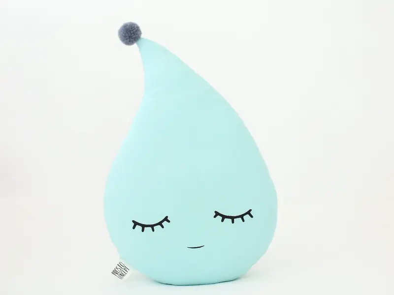Mint Raindrop Pillow
