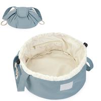 Narwey Barrel Drawstring Makeup Bag – Large Travel Cosmetic Bag for Women, Lightweight Toiletry Organizer with Multiple Poc...