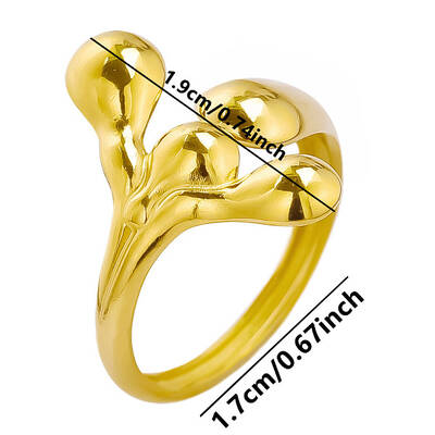 Stylish Stainless Steel Open Cuff Ring for Women