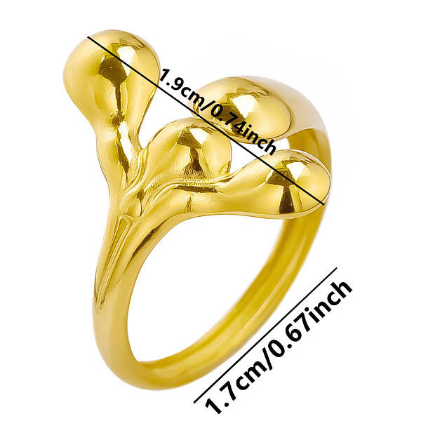Stylish Stainless Steel Open Cuff Ring for Women