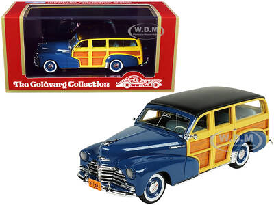 1948 Chevrolet Fleetmaster Woodie Station Wagon Como Blue with Black Top Limited Edition to 240 pieces Worldwide 1/43 Model C...