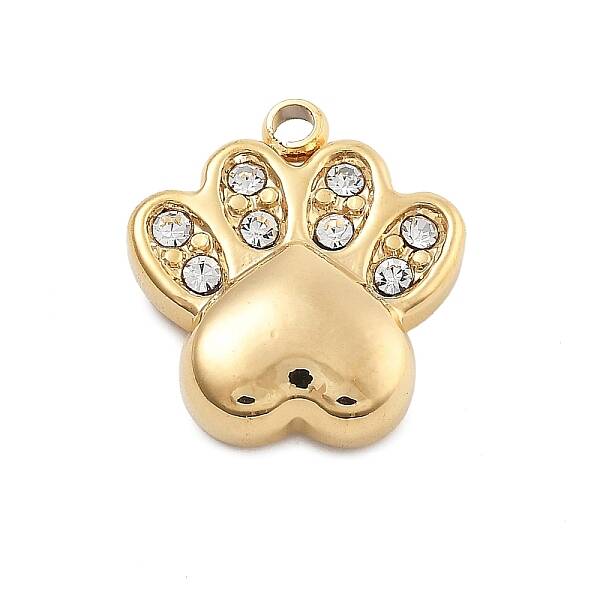 304 Stainless Steel Crystal Rhinestone Charms