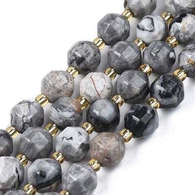 Natural Map Stone/Picasso Stone Beads Strands