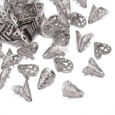 Non-Tarnish Apetalous 316 Surgical Stainless Steel Cone Bead Caps