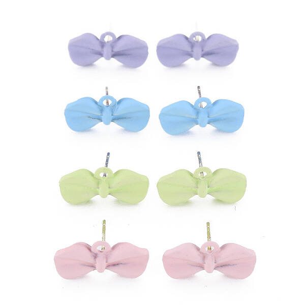 Spray Painted Alloy Stud Earring Findings